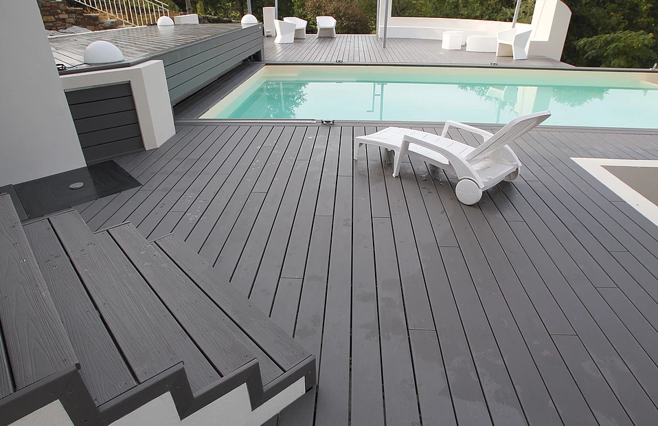 Террасная доска вокруг бассейна - укладка и дизайн: 130 фото