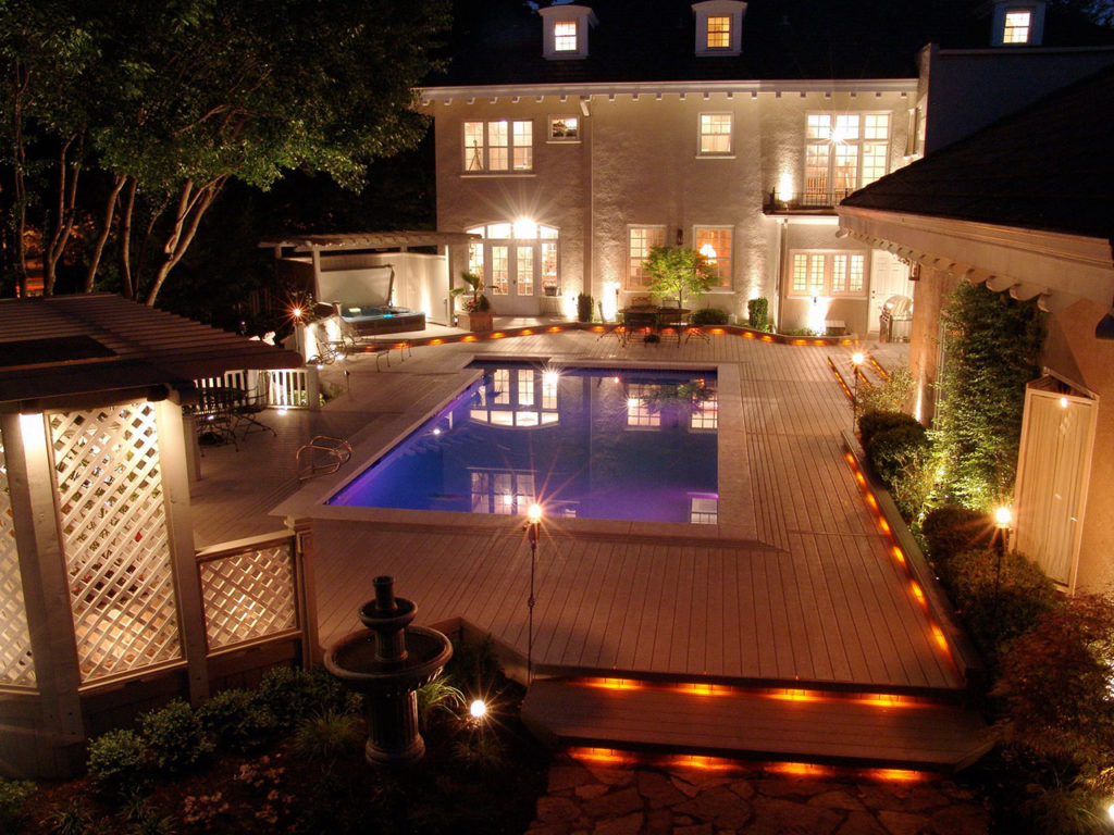 Террасная доска вокруг бассейна - укладка и дизайн: 130 фото