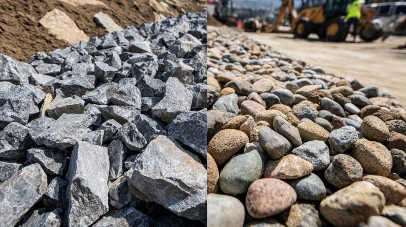 Сравнение щебня и гравия в укреплении